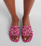 Loewe Paula's Ibiza Petal Anagram canvas slides