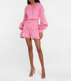 Oscar de la Renta Appliqué floral lace shorts