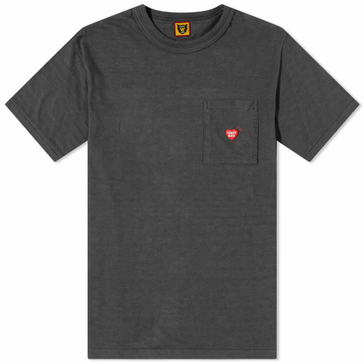 Photo: Human Made Men's Heart One Point Pocket T-Shirt in Black