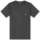 Human Made Men's Heart One Point Pocket T-Shirt in Black