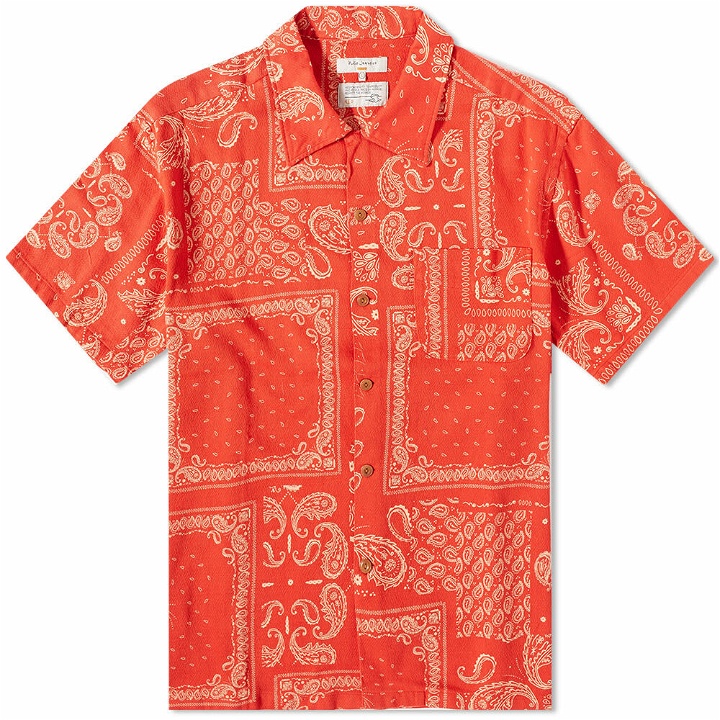 Photo: Nudie Jeans Co Men's Nudie Aron Bandana Vacation Shirt in Red