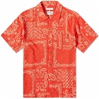 Nudie Jeans Co Men's Nudie Aron Bandana Vacation Shirt in Red