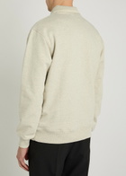 DRÔLE DE Monsieur Le Polo Drôle Logo-embroidered Cotton Polo Jumper Grey