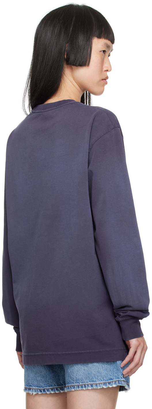 Alexander Wang Purple Embossed Long Sleeve T-Shirt Alexander Wang