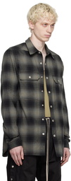 Rick Owens DRKSHDW Taupe Check Shirt