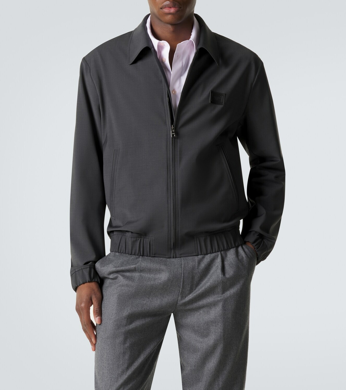 Dolce&Gabbana Logo wool-blend blouson jacket