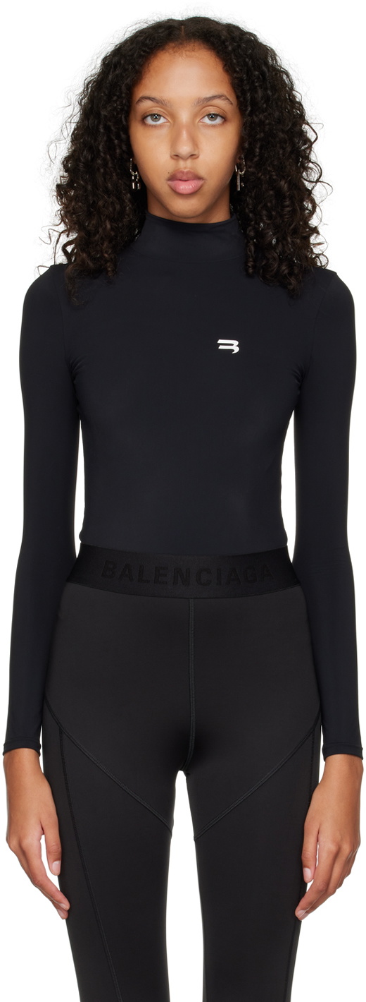 Balenciaga Black Printed One-Piece Swimsuit Balenciaga