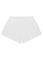 Skims Lace-trim Poplin Shorts White