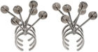 HUGO KREIT SSENSE Exclusive Gunmetal Wishbone Ring Set