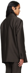 System Brown Wool Single Set-Up Blazer