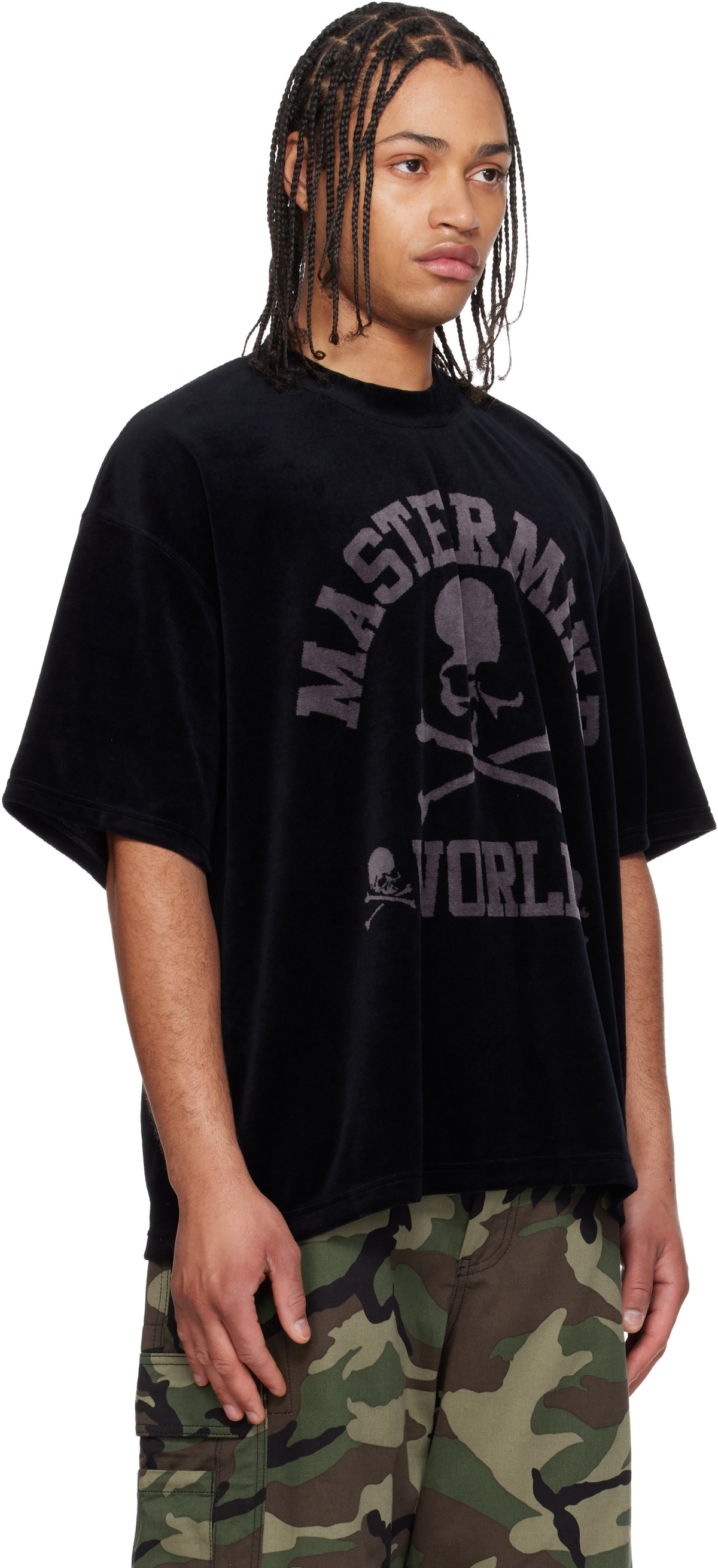MASTERMIND WORLD Black Velour T-shirt