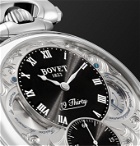 Bovet - 19Thirty Fleurier Hand-Wound 42mm Stainless Steel and Croc-Effect Leather Watch, Ref. No. NTS0016 - Silver