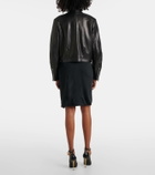 Tom Ford Cropped leather biker jacket