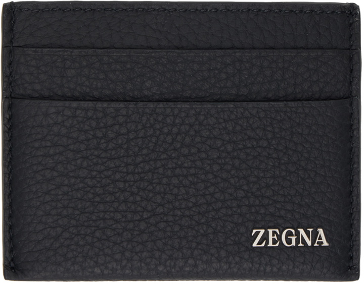 Photo: ZEGNA Black Leather Card Holder