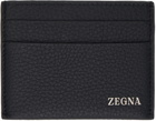 ZEGNA Black Leather Card Holder