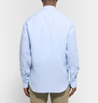 Canali - Slim-Fit Slub Linen Shirt - Sky blue