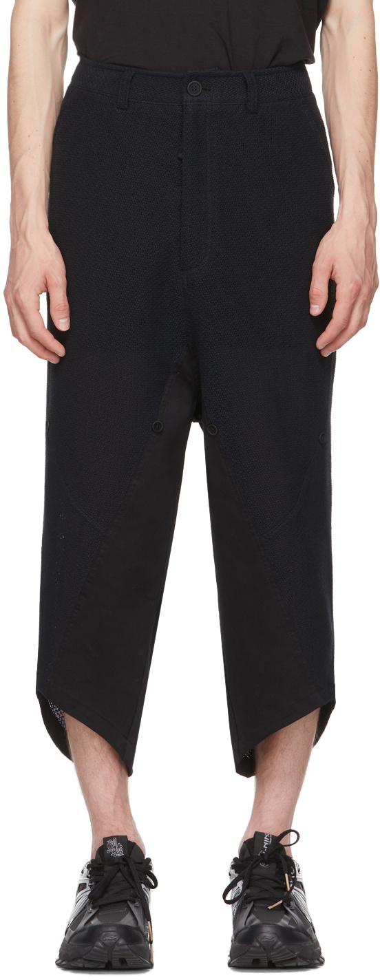 Blackmerle Navy Linen Scallop Hem Lounge Pants