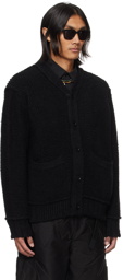 sacai Black Loose Thread Cardigan