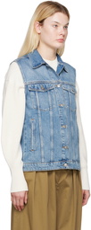 Boss Blue Faded Denim Vest