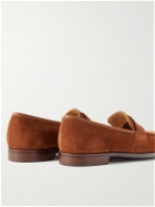 George Cleverley - Owen Suede Penny Loafers - Brown