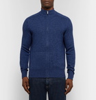 Loro Piana - Mélange Baby Cashmere and Silk-Blend Zip-Up Cardigan - Men - Blue