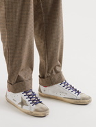 Golden Goose - Superstar Distressed Leather and Suede Sneakers - White