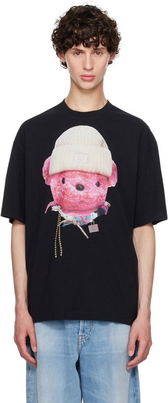 Photo: Acne Studios Black Printed T-Shirt