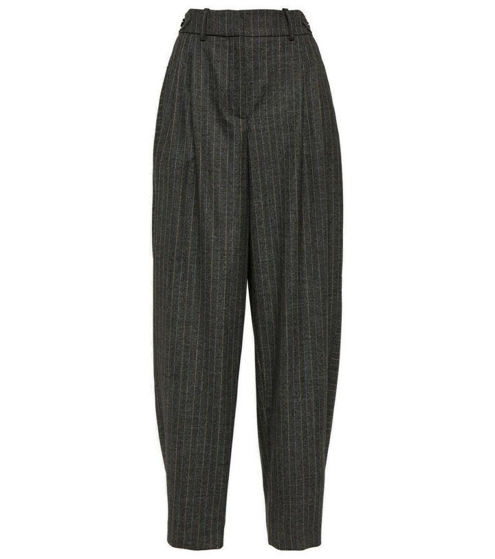 Photo: Stella McCartney Pinstriped wool wide-leg pants