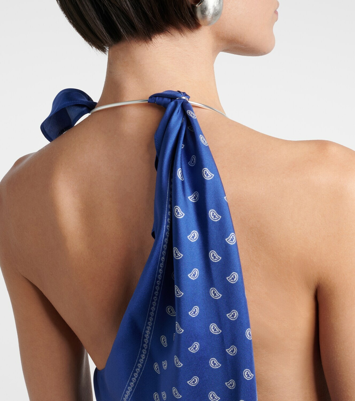 Christopher Esber Bandana draped silk top