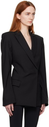Nensi Dojaka Black Peaked Blazer