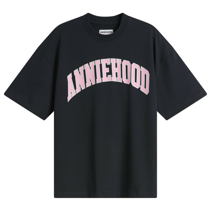 Photo: ANNIE HOOD Men's College Arch T-Shirt in Navy