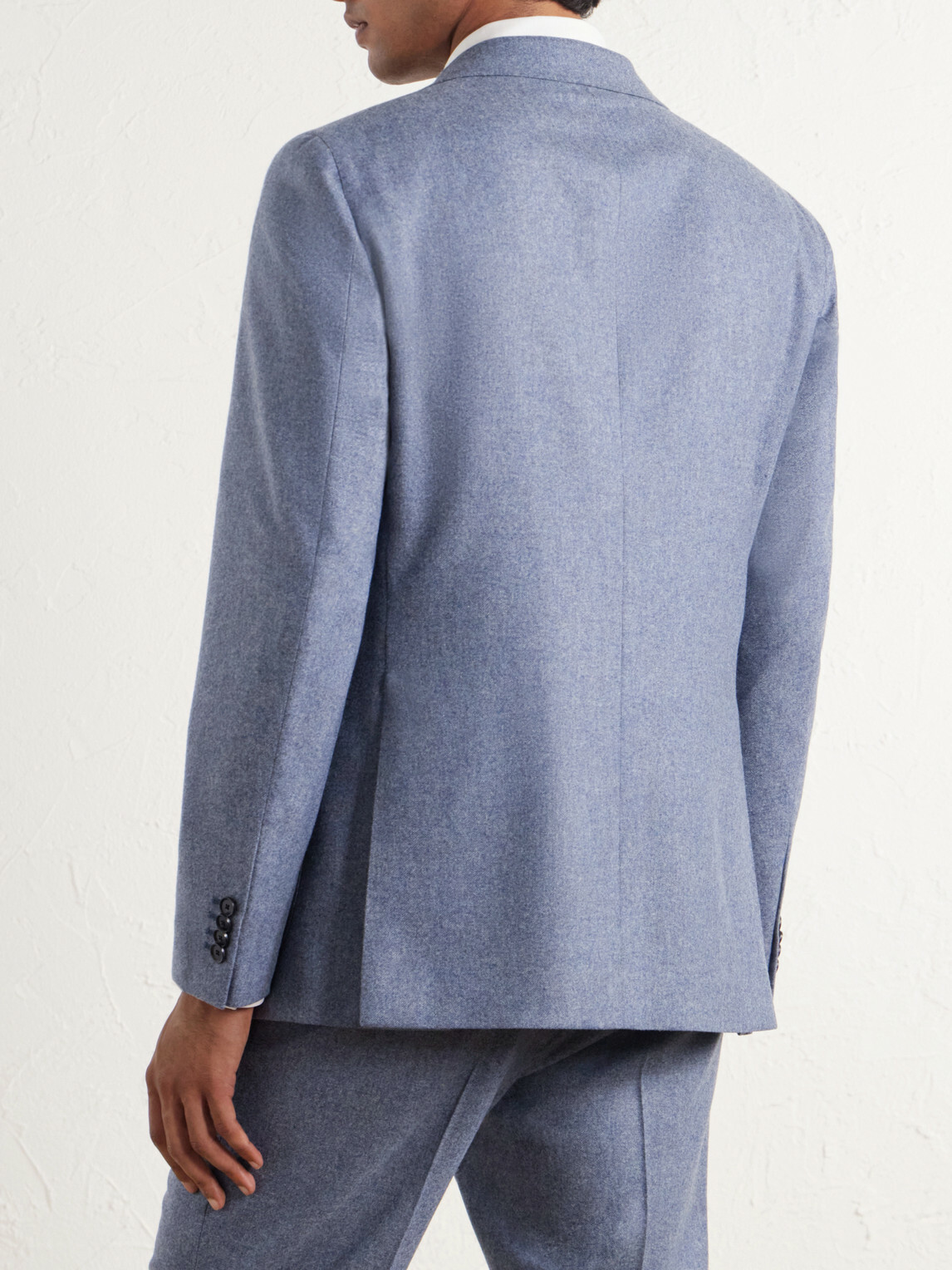 Caruso - Wool and Cashmere-Blend Flannel Suit Jacket - Blue