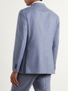 Caruso - Wool and Cashmere-Blend Flannel Suit Jacket - Blue