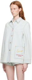 Kenzo Blue Kenzo Paris Travel Denim Jacket