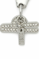 Diesel Metal Libra charm with rhinestones - Charms and Keyrings - Unisex - Silver