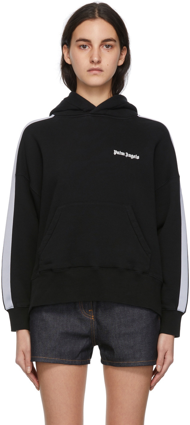 Palm Angels Black Track Hoodie Palm Angels