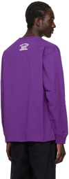 BAPE Purple Mad Face College Long Sleeve T-Shirt