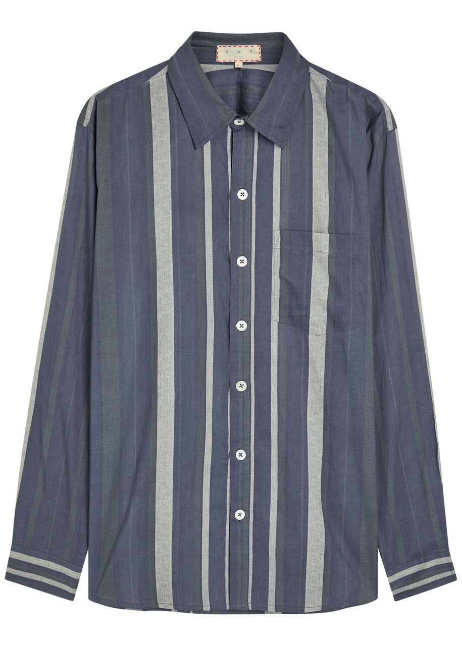 Smr Days Enamorados Striped Cotton Shirt Navy