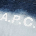 A.P.C. Diane Denim Logo Shopping Bag in Bleached Out