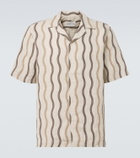 Frescobol Carioca Roberto printed linen bowling shirt