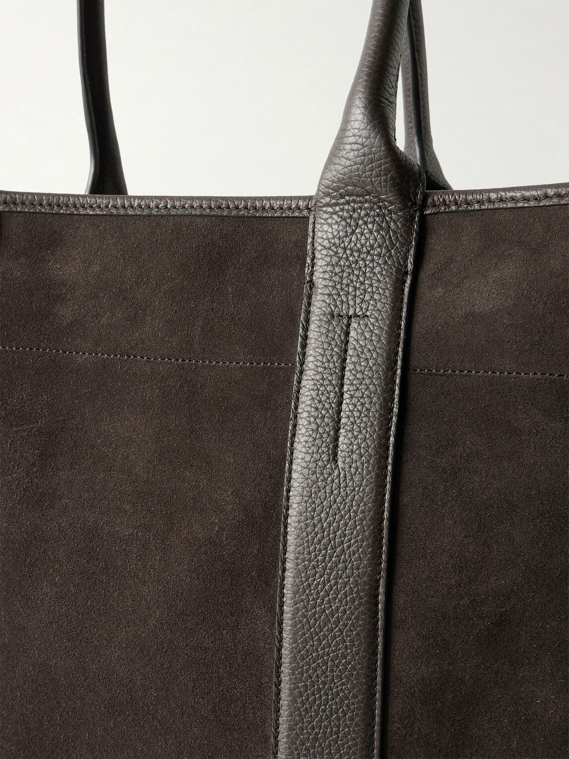 TOM FORD - Leather-Trimmed Suede Weekend Bag