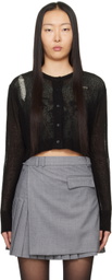 lesugiatelier Black Grunge Cardigan