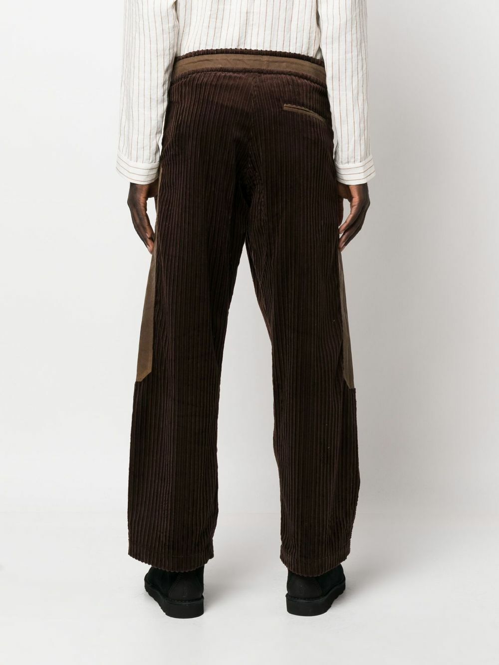 Nicholas Daley Brown Corduroy Straight-Leg Cotton Trousers