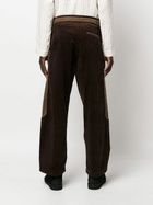 Nicholas Daley Brown Corduroy Straight-Leg Cotton Trousers