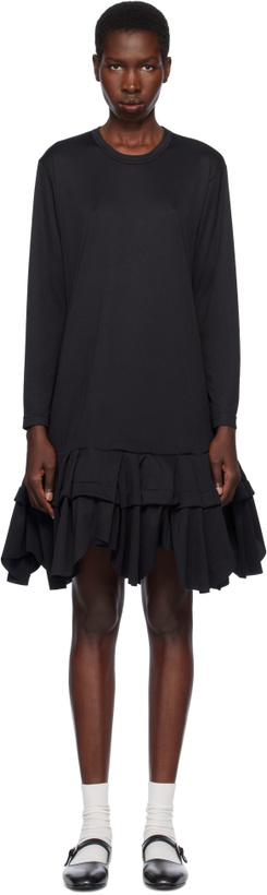 Photo: Comme des Garçons Comme des Garçons Black Polyester Smooth & Nylon Hard Tulle Midi Dress