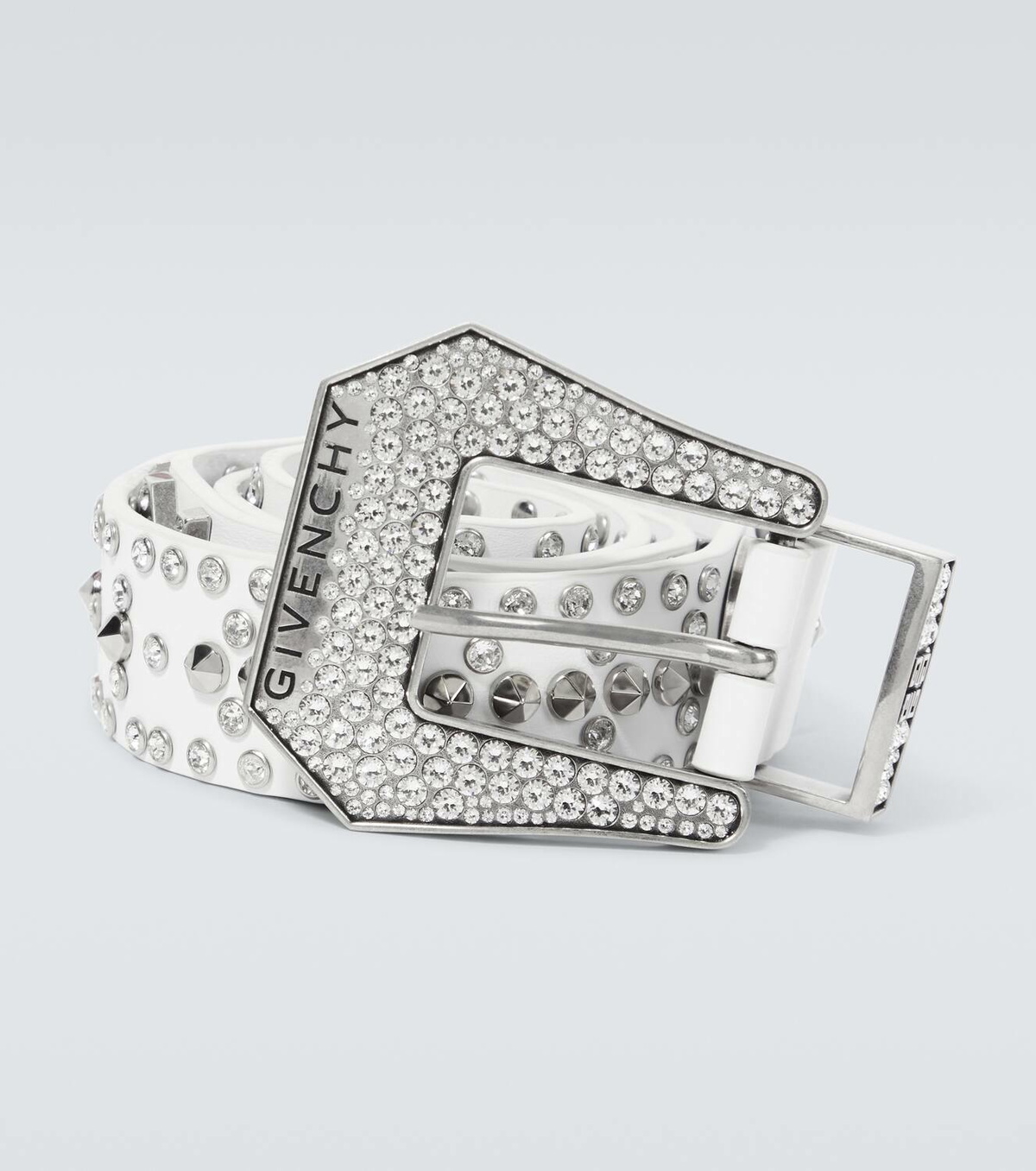 Givenchy Studded crystal-embellished leather belt Givenchy