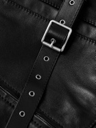Acne Studios - Lascari Slim-Fit Belted Leather Jacket - Black