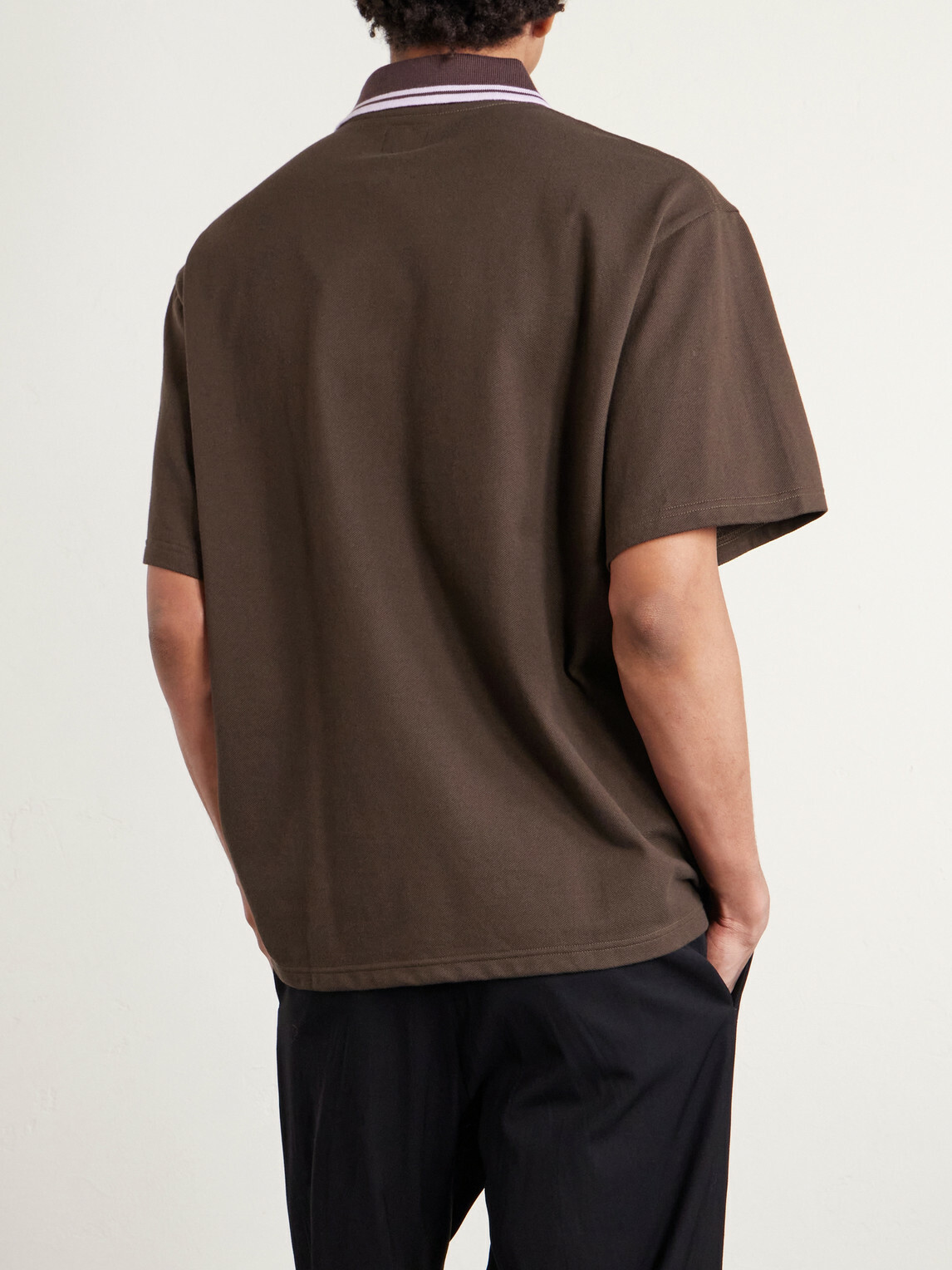 Needles - Logo-Appliquéd Cotton-Piqué Polo Shirt - Brown