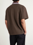 Needles - Logo-Appliquéd Cotton-Piqué Polo Shirt - Brown