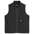 Dickies Men's Quilted Canvas Vest in Black